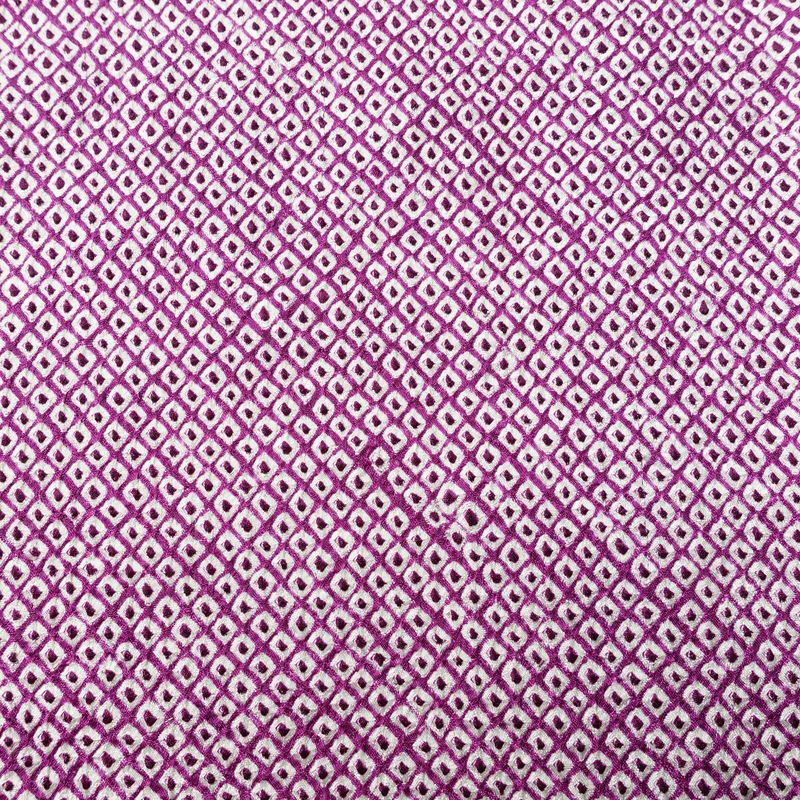 小紋 絞り 総絞り 正絹 古典柄 袷仕立て 身丈160.5cm 裄丈67cm 着物 紫・藤色_画像7