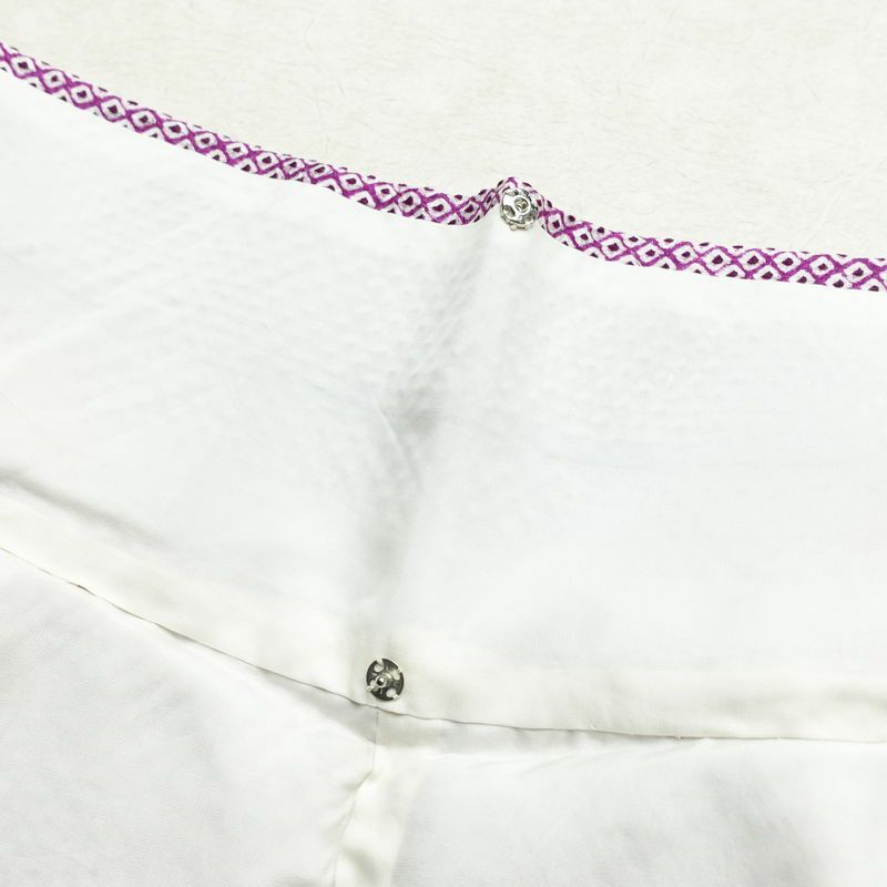 小紋 絞り 総絞り 正絹 古典柄 袷仕立て 身丈160.5cm 裄丈67cm 着物 紫・藤色_画像18