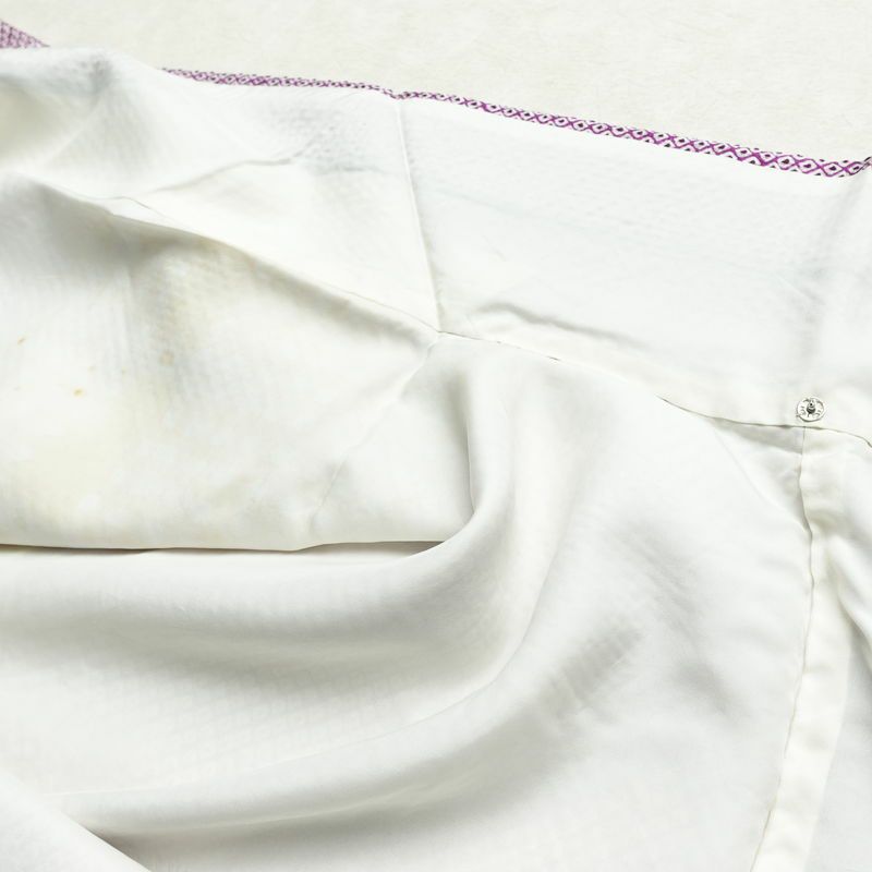 小紋 絞り 総絞り 正絹 古典柄 袷仕立て 身丈160.5cm 裄丈67cm 着物 紫・藤色_画像19