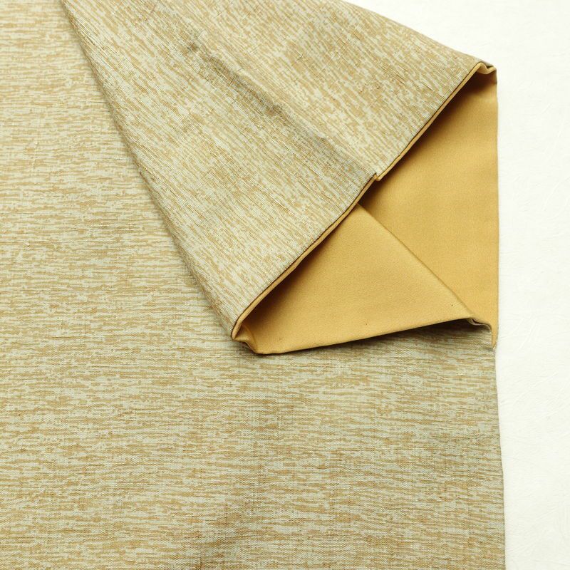 付け下げ スワトウ刺繍 相良刺繍 正絹 幾何学柄・抽象柄 袷仕立て 身丈159.5cm 裄丈65cm 刺繍 フォーマル 着物 紬地 黄・黄土色_画像16