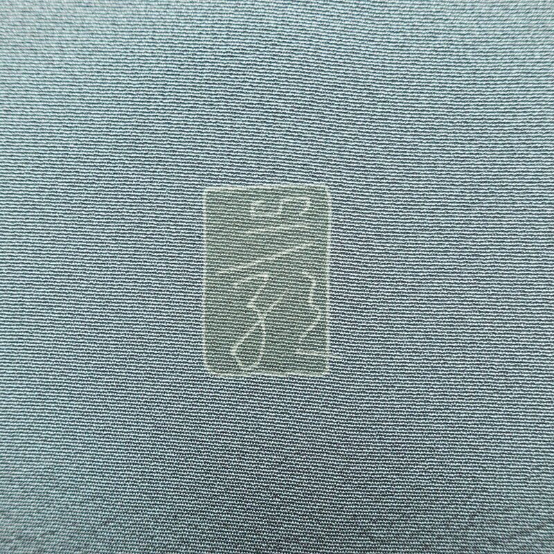 訪問着 落款入り 縮緬 一つ紋付き 正絹 木の葉・植物柄 袷仕立て 身丈157cm 裄丈66cm 共八掛 フォーマル 友禅 着物 入学式 卒業式 作家物 青・紺_画像13