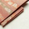 作り帯 名古屋帯 なごや帯 六通柄 美品 正絹 古典柄 金糸 帯 くすみピンク ピンク_画像7