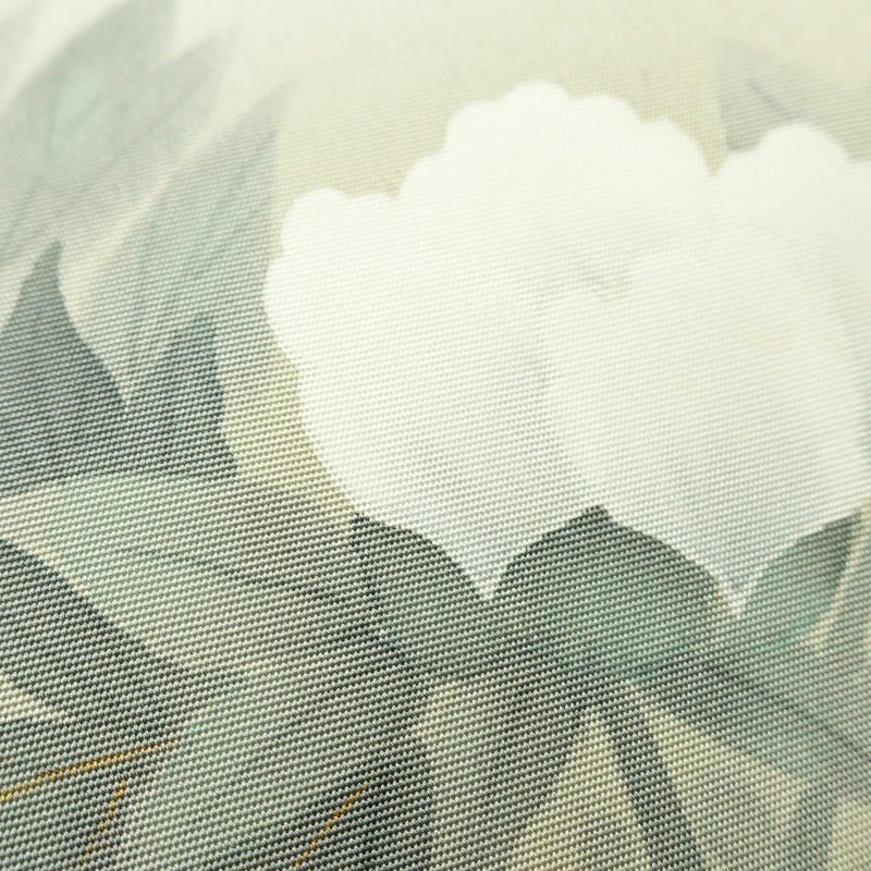 名古屋帯 なごや帯 太鼓柄 正絹 花柄 名古屋仕立て 金彩 帯 手描き クリーム_画像5