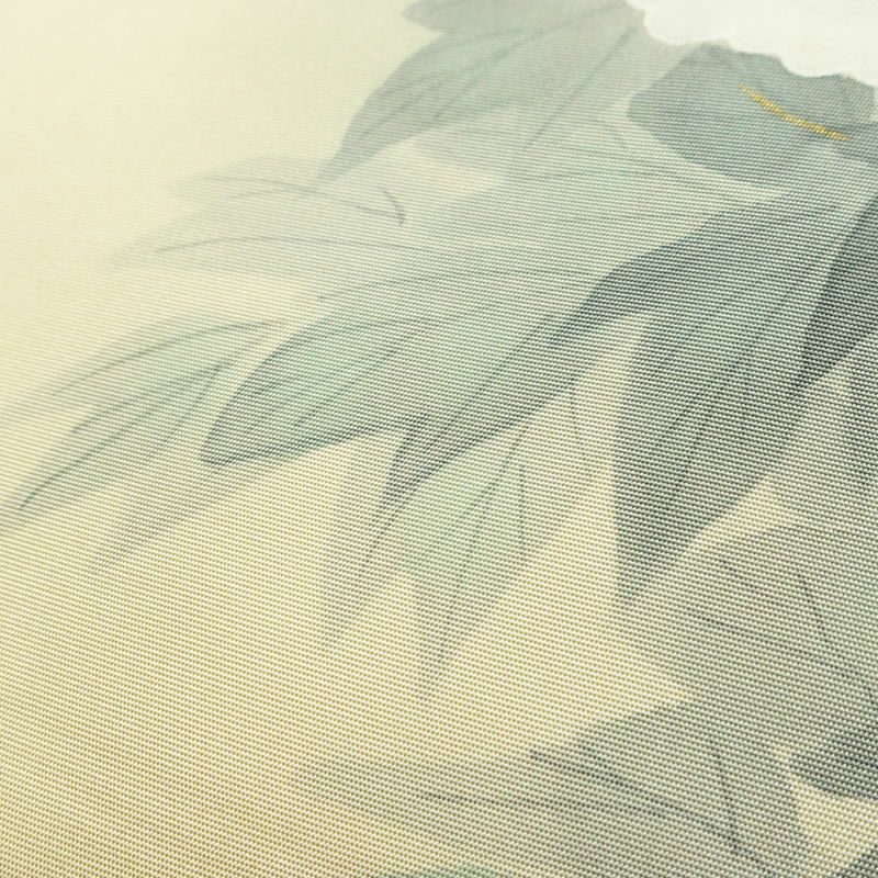 名古屋帯 なごや帯 太鼓柄 正絹 花柄 名古屋仕立て 金彩 帯 手描き クリーム_画像7