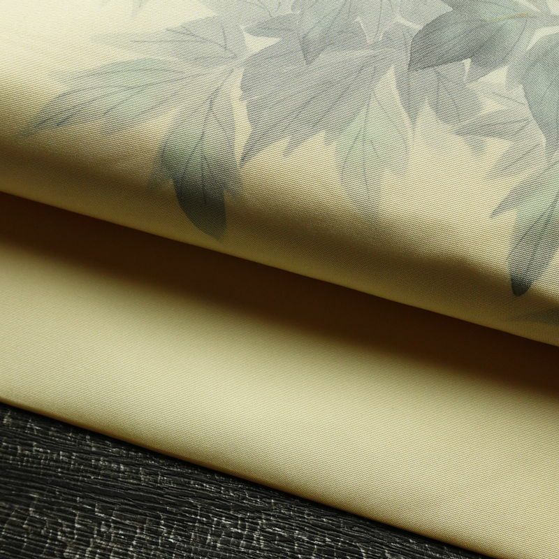 名古屋帯 なごや帯 太鼓柄 正絹 花柄 名古屋仕立て 金彩 帯 手描き クリーム_画像8