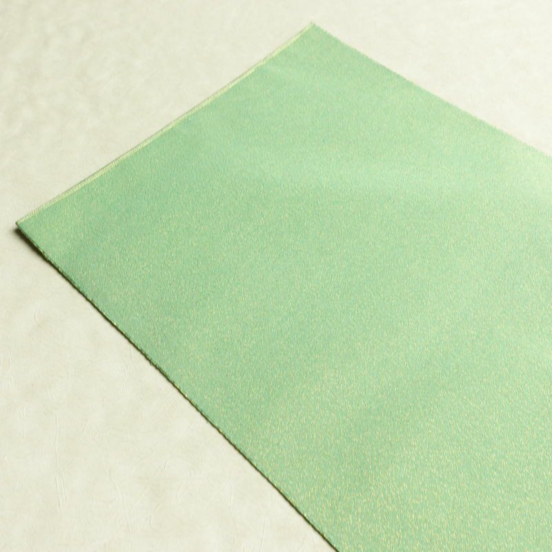 袋帯 つづれ織 太鼓柄 美品 フォーマル用 正絹 人物・動物柄 箔 帯 入学式 卒業式 パステルカラー 金通し 緑・うぐいす色_画像19