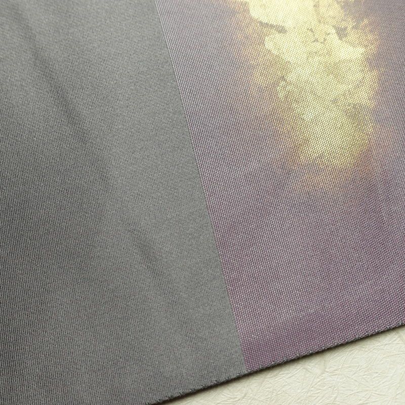袋帯 六通柄 美品 証紙あり フォーマル用 正絹 花柄 箔 刺繍 金糸 帯 入学式 卒業式 結婚式 紫・藤色_画像16