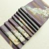袋帯 六通柄 美品 証紙あり フォーマル用 正絹 花柄 箔 刺繍 金糸 帯 入学式 卒業式 結婚式 紫・藤色_画像18