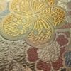袋帯 六通柄 良品 フォーマル用 正絹 花柄 箔 金糸 帯 入学式 卒業式 結婚式 桜 くすみカラー 多色使い_画像3