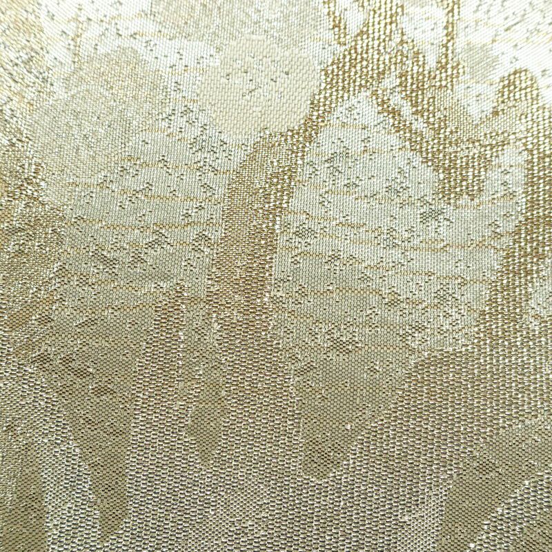 袋帯 六通柄 フォーマル用 正絹 木の葉・植物柄 箔 帯 入学式 卒業式 結婚式 金・銀_画像4