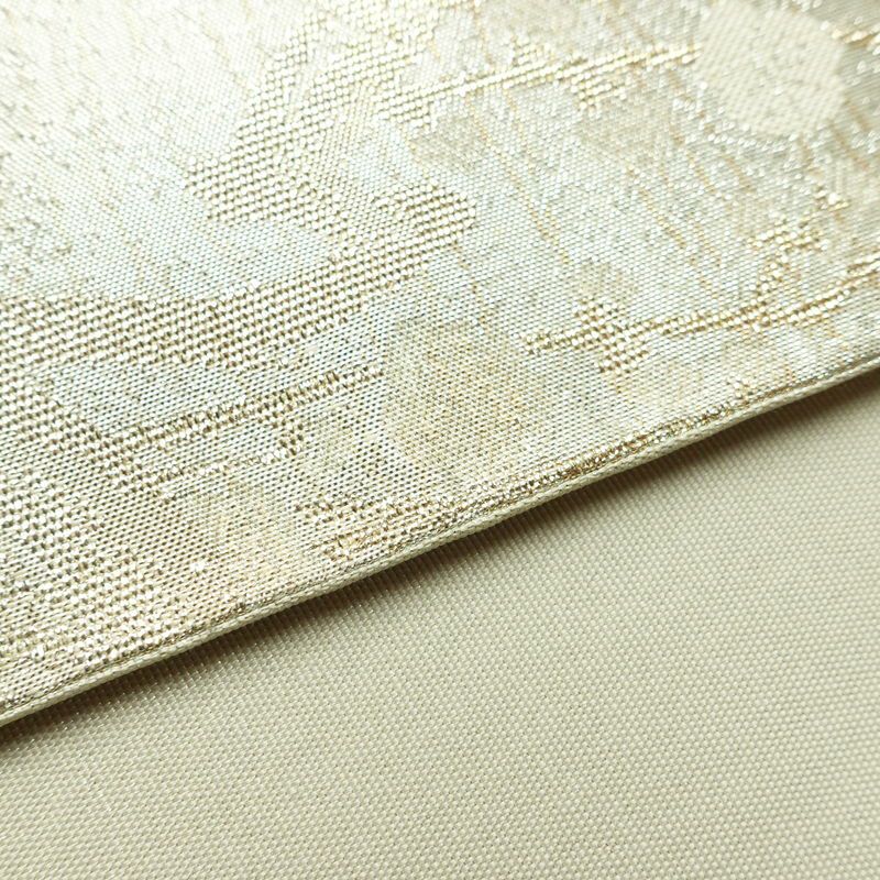 袋帯 六通柄 フォーマル用 正絹 木の葉・植物柄 箔 帯 入学式 卒業式 結婚式 金・銀_画像12