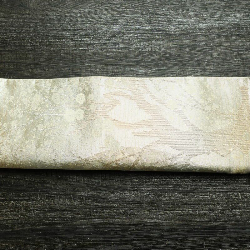 袋帯 六通柄 フォーマル用 正絹 木の葉・植物柄 箔 帯 入学式 卒業式 結婚式 金・銀_画像15