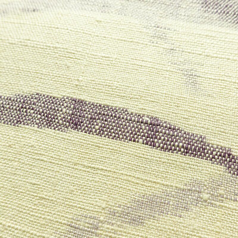 名古屋帯 全通柄 正絹 木の葉・植物柄 松葉仕立て 帯 紬地 芝 クリーム_画像4