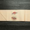 名古屋帯 太鼓柄 良品 正絹 花柄 名古屋仕立て 箔 帯 ベージュ_画像14