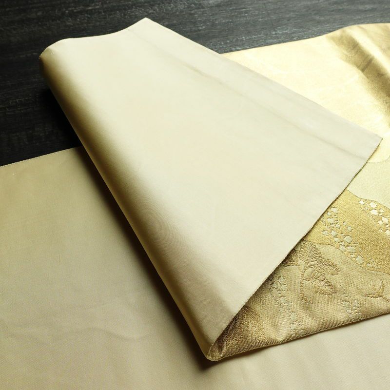 袋帯 六通柄 フォーマル用 正絹 木の葉・植物柄 箔 帯 入学式 卒業式 結婚式 金・銀_画像9