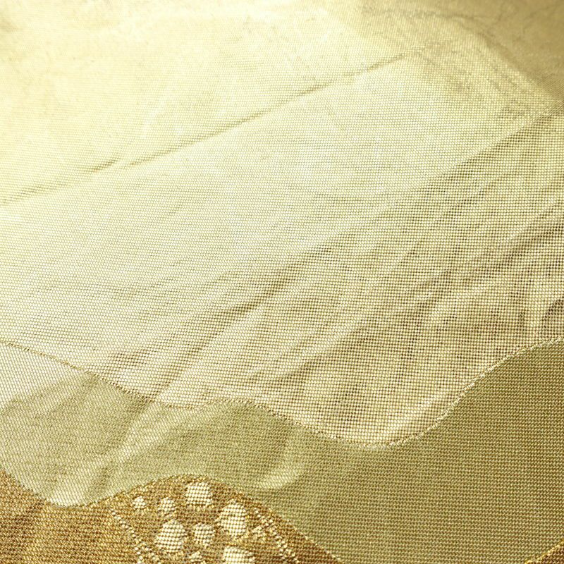 袋帯 六通柄 フォーマル用 正絹 木の葉・植物柄 箔 帯 入学式 卒業式 結婚式 金・銀_画像11