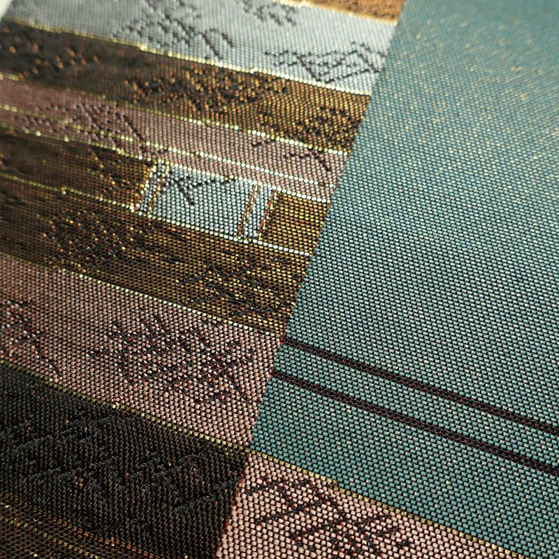 袋帯 六通柄 良品 フォーマル用 正絹 縞柄・線柄 箔 帯 入学式 卒業式 緑・うぐいす色_画像6