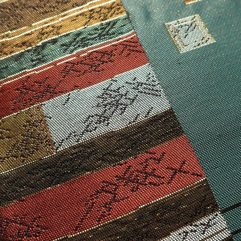 袋帯 六通柄 良品 フォーマル用 正絹 縞柄・線柄 箔 帯 入学式 卒業式 緑・うぐいす色_画像7