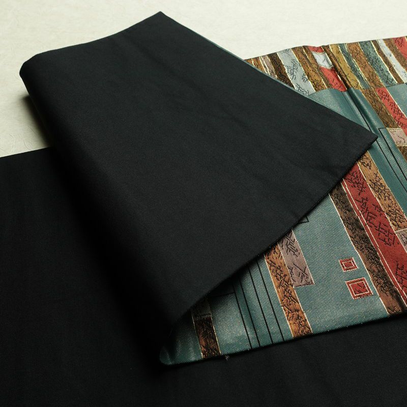 袋帯 六通柄 良品 フォーマル用 正絹 縞柄・線柄 箔 帯 入学式 卒業式 緑・うぐいす色_画像10