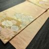 袋帯 プラチナ箔 六通柄 美品 フォーマル用 正絹 花柄 箔 金通し 金糸 帯 入学式 卒業式 結婚式 ピンク_画像11