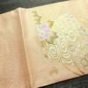袋帯 プラチナ箔 六通柄 美品 フォーマル用 正絹 花柄 箔 金通し 金糸 帯 入学式 卒業式 結婚式 ピンク_画像17