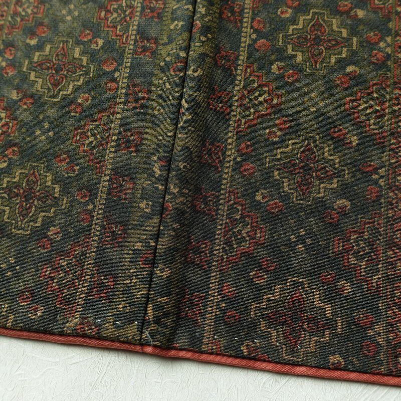 小紋 良品 縮緬 総柄 正絹 縞柄・線柄 袷仕立て 身丈154cm 裄丈64cm 着物 緑・うぐいす色_画像12