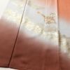 付け下げ 金駒刺繍 正絹 花柄 袷仕立て 身丈165cm 裄丈69cm 箔 刺繍 金彩 フォーマル 着物 入学式 卒業式 結婚式 くすみ朱色 赤・朱_画像4