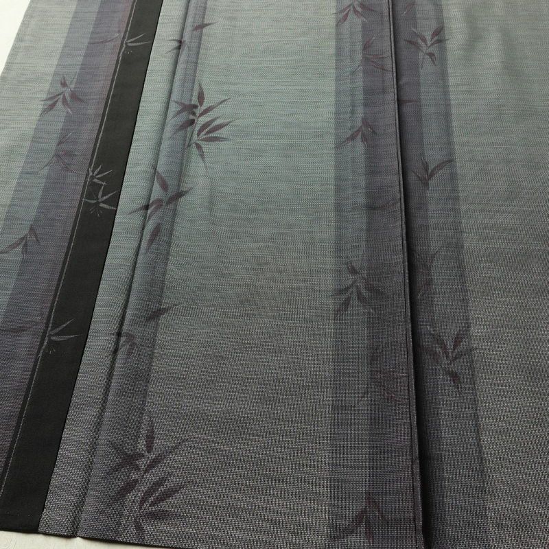 本場大島紬 伝統工芸品 単衣 美品 証紙あり 正絹 木の葉・植物柄 単衣仕立て 身丈159.5cm 裄丈65cm さが美 着物 紫・藤色_画像4