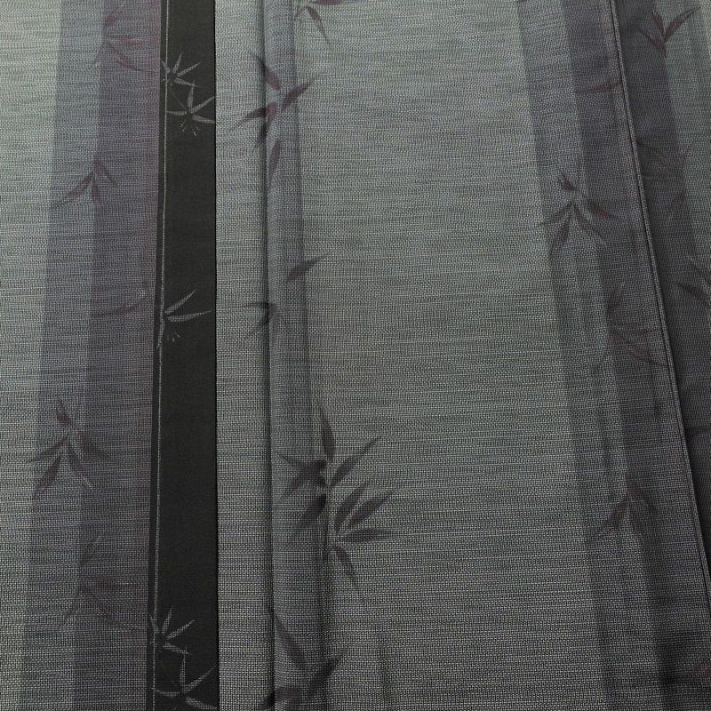 本場大島紬 伝統工芸品 単衣 美品 証紙あり 正絹 木の葉・植物柄 単衣仕立て 身丈159.5cm 裄丈65cm さが美 着物 紫・藤色_画像6