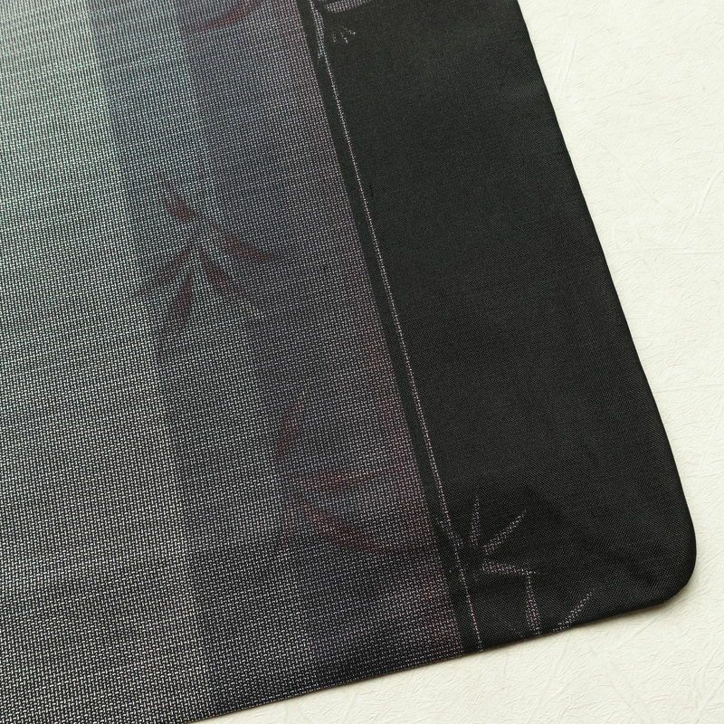 本場大島紬 伝統工芸品 単衣 美品 証紙あり 正絹 木の葉・植物柄 単衣仕立て 身丈159.5cm 裄丈65cm さが美 着物 紫・藤色_画像15