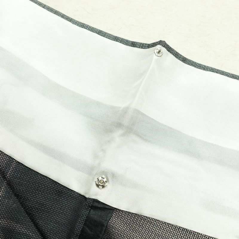 本場大島紬 伝統工芸品 単衣 美品 証紙あり 正絹 木の葉・植物柄 単衣仕立て 身丈159.5cm 裄丈65cm さが美 着物 紫・藤色_画像18