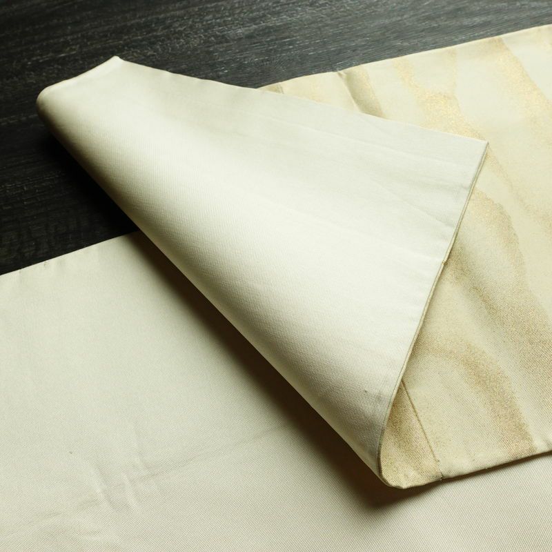 袋帯 太鼓柄 フォーマル用 正絹 その他の柄 箔 刺繍 帯 器 お茶会 クリーム_画像9