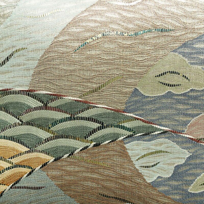 袋帯 すくい織 太鼓柄 良品 夏用 フォーマル用 正絹 幾何学柄・抽象柄 帯 金・銀_画像2