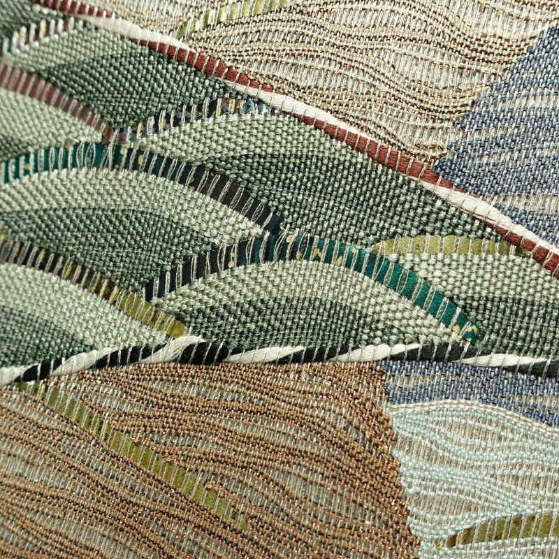 袋帯 すくい織 太鼓柄 良品 夏用 フォーマル用 正絹 幾何学柄・抽象柄 帯 金・銀_画像3