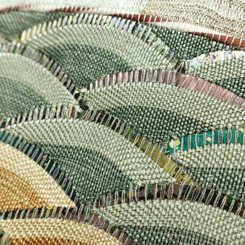 袋帯 すくい織 太鼓柄 良品 夏用 フォーマル用 正絹 幾何学柄・抽象柄 帯 金・銀_画像6