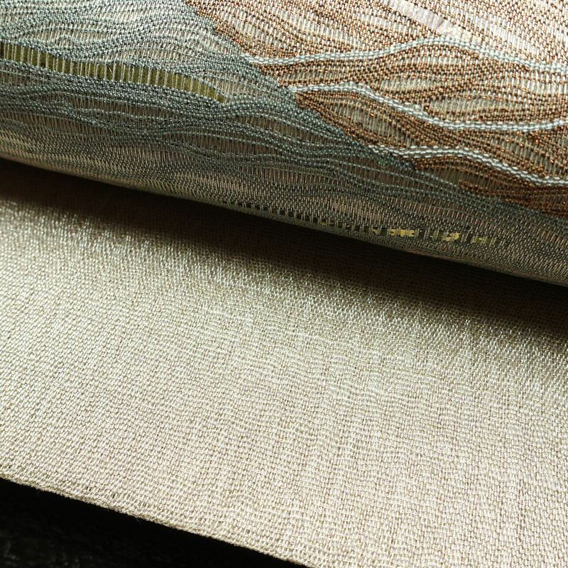 袋帯 すくい織 太鼓柄 良品 夏用 フォーマル用 正絹 幾何学柄・抽象柄 帯 金・銀_画像7