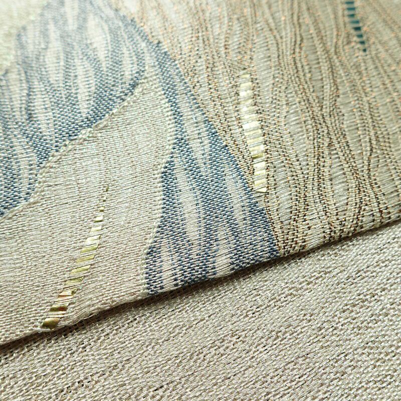 袋帯 すくい織 太鼓柄 良品 夏用 フォーマル用 正絹 幾何学柄・抽象柄 帯 金・銀_画像12