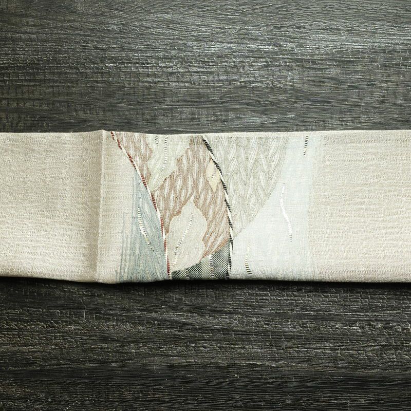 袋帯 すくい織 太鼓柄 良品 夏用 フォーマル用 正絹 幾何学柄・抽象柄 帯 金・銀_画像14