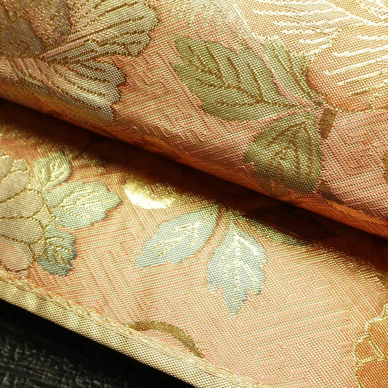 袋帯 六通柄 フォーマル用 正絹 花柄 箔 帯 入学式 卒業式 結婚式 金・銀_画像7
