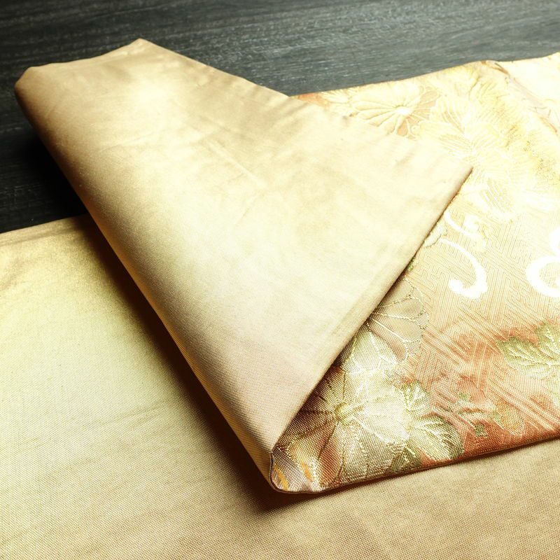 袋帯 六通柄 フォーマル用 正絹 花柄 箔 帯 入学式 卒業式 結婚式 金・銀_画像9