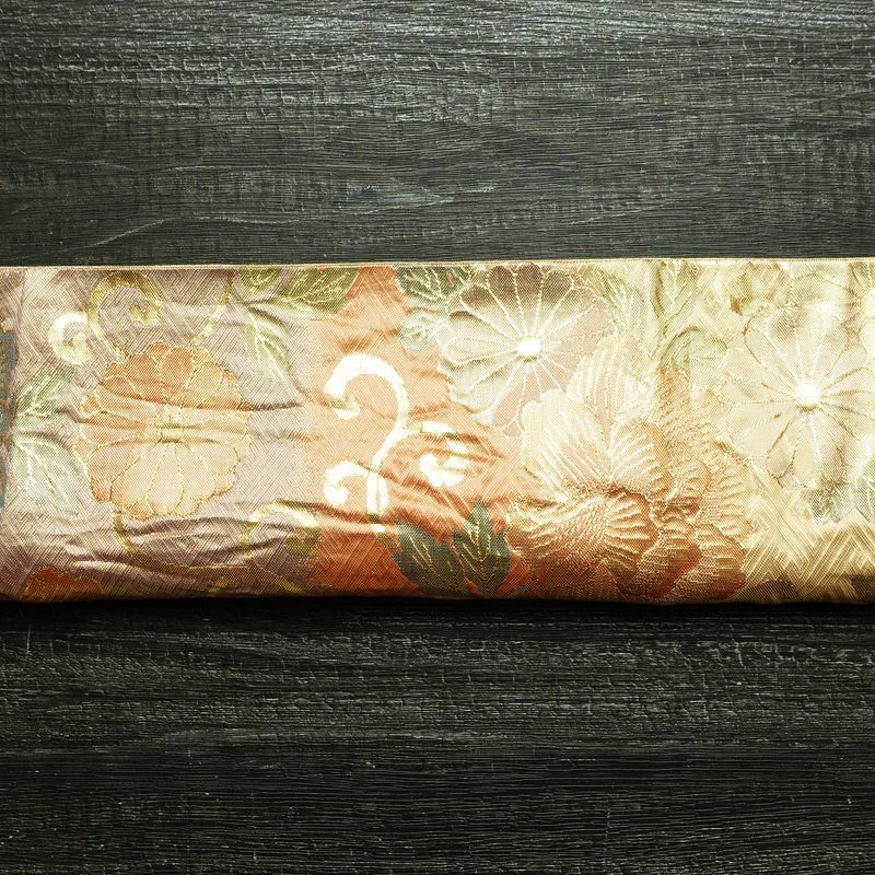 袋帯 六通柄 フォーマル用 正絹 花柄 箔 帯 入学式 卒業式 結婚式 金・銀_画像14