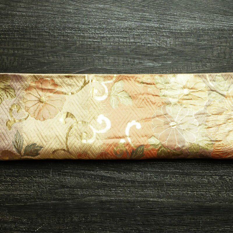 袋帯 六通柄 フォーマル用 正絹 花柄 箔 帯 入学式 卒業式 結婚式 金・銀_画像15