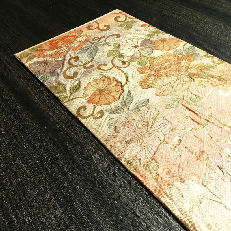 袋帯 六通柄 フォーマル用 正絹 花柄 箔 帯 入学式 卒業式 結婚式 金・銀_画像17
