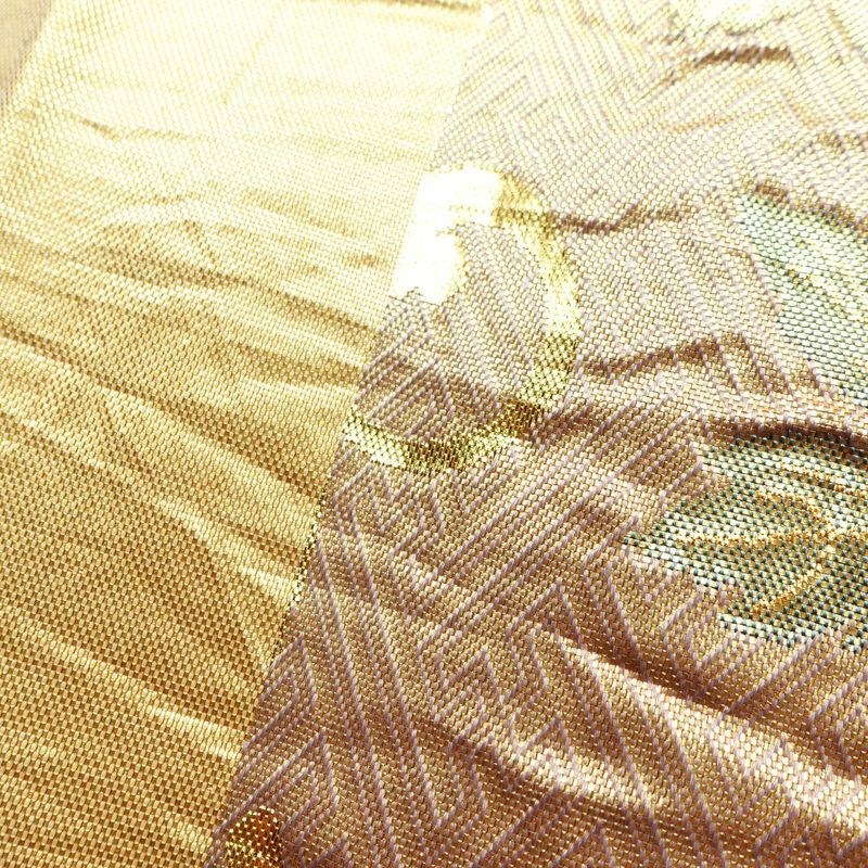 袋帯 六通柄 フォーマル用 正絹 花柄 箔 帯 入学式 卒業式 結婚式 金・銀_画像18