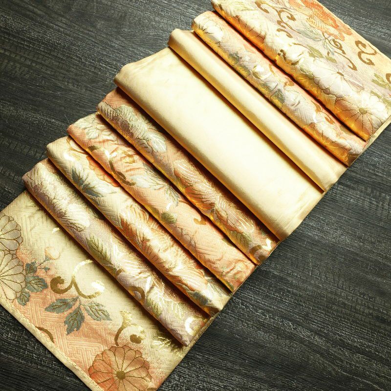 袋帯 六通柄 フォーマル用 正絹 花柄 箔 帯 入学式 卒業式 結婚式 金・銀_画像19