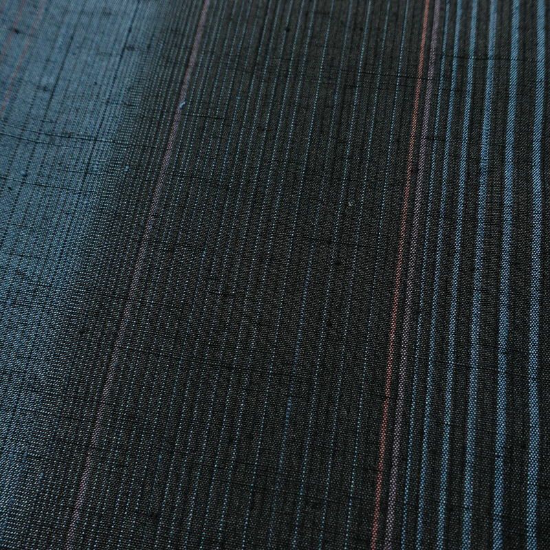 紬 正絹 縞柄・線柄 袷仕立て 身丈166cm 裄丈67cm 着物 モダン 青・紺_画像7