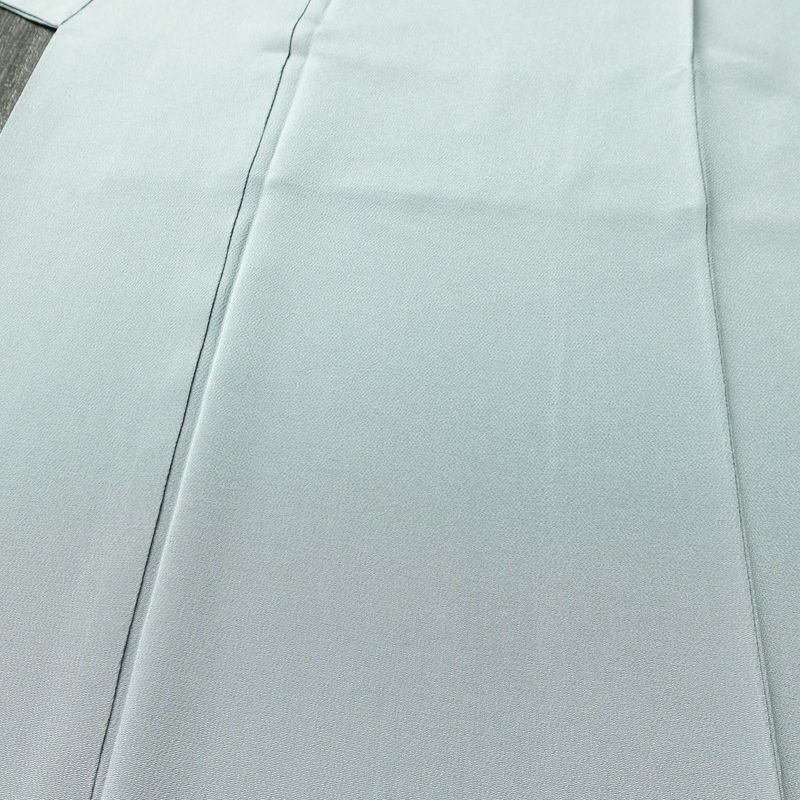 色留袖 三つ紋付き 松尾光琳 落款入り 縮緬 正絹 古典柄 袷仕立て 身丈165.5cm 裄丈67.5cm 箔 フォーマル 着物 結婚式 青・紺_画像5