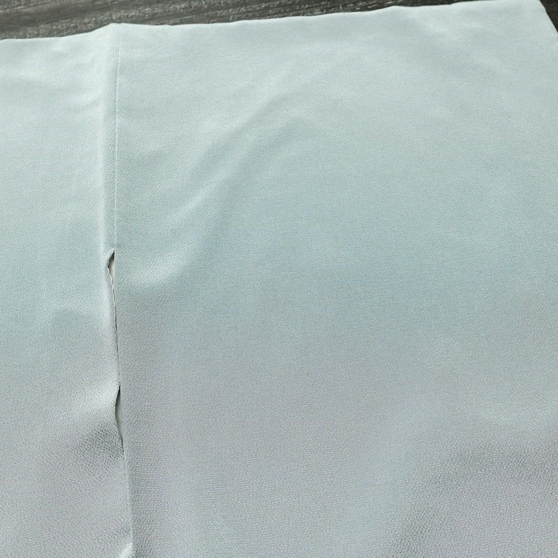 色留袖 三つ紋付き 松尾光琳 落款入り 縮緬 正絹 古典柄 袷仕立て 身丈165.5cm 裄丈67.5cm 箔 フォーマル 着物 結婚式 青・紺_画像14