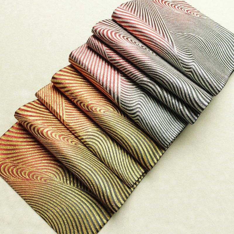 袋帯 全通柄 良品 フォーマル用 正絹 流水・波柄 箔 金糸 銀糸 帯 多色使い_画像20