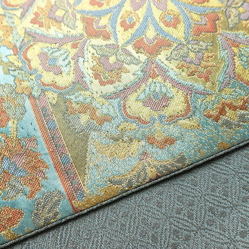 袋帯 青銅彫金 六通柄 良品 フォーマル用 正絹 幾何学柄・抽象柄 箔 帯 入学式 卒業式 結婚式 緑・うぐいす色_画像13